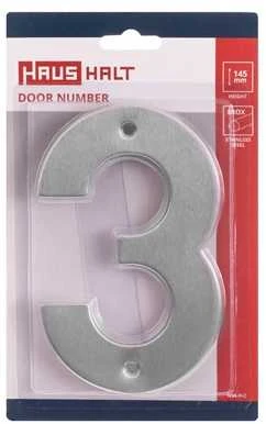 Extralink Haushalt Numeris "3", nerūdijančio plieno, 145 mm