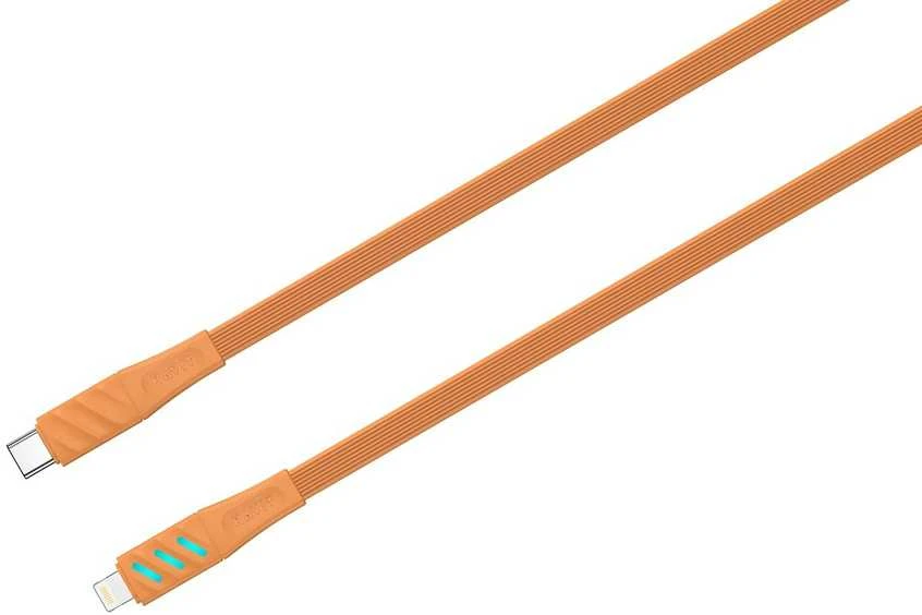Havit CB6255 - C tipo USB įkrovimo laidas iki Lightning, 1 m (oranžinis)
