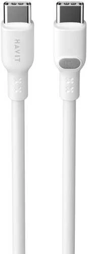 Havit CB6280 - USB Type C į USB Type C laidas, 1 m (baltas)