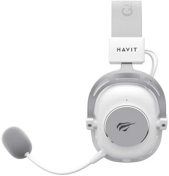 Havit H2002YG - 2.4G žaidimams ausinės (Baltas ir pilkas)