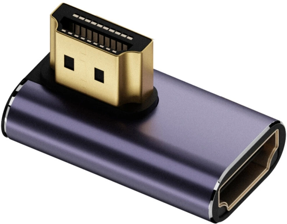 HDMI adapterių rinkinys 4smarts 8K 4 vnt. – aukštyn, žemyn, šoninis, kabelio jungtis, pilkas