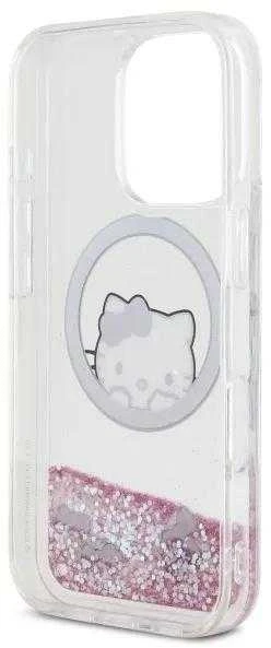 Hello Kitty HKHMP16XLSWKH Apple iPhone 16 Pro Max 6.9″ baltos spalvos kietas dėklas Liquid Glitter Sweet Kitty Bo
