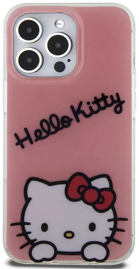 Hello Kitty IML Daydreaming Logo dėklas telefonui Apple iPhone 13 Pro rožinės spalvos