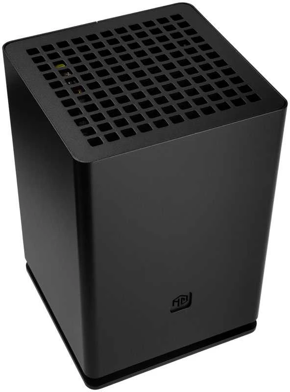HGC Osmi 3.1 Aliuminio Mini-ITX kompiuterio korpusas – juodos spalvos