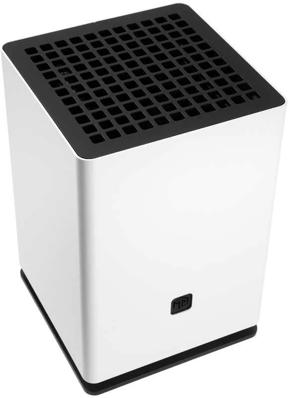 HGC Osmi 3.1 Aliuminio Mini-ITX kompiuterio korpusas – baltos spalvos