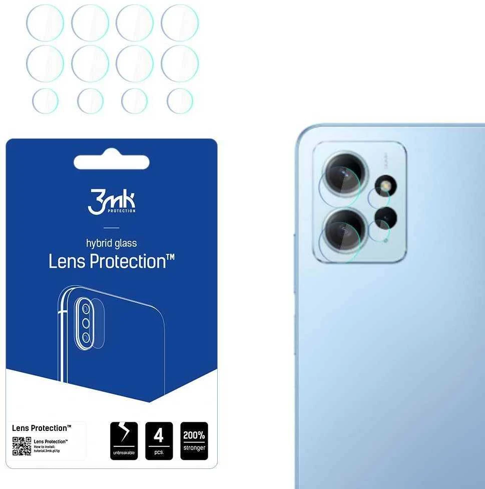 Hibridinis apsauginis stiklas telefono kamerai / Lens Xiaomi Redmi 12 3mk Flexible Glass Lens
