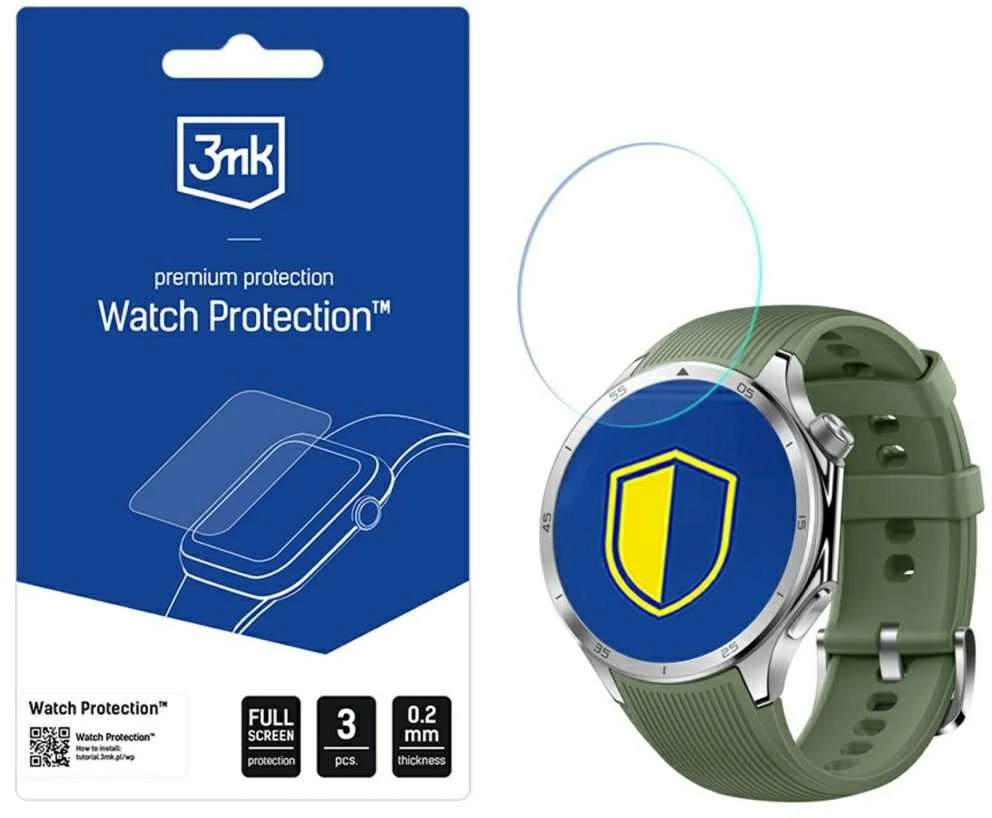 3Mk apsauginis hibridinis stiklas 3mk laikrodžio apsauga „FlexibleGlass“, skirtas „OnePlus Watch 3“