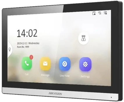 „Hikvision DS-KH6350-WTE1“ vaizdo domofonas, 17,8 cm (7"), juodos spalvos