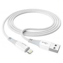 Hoco PTC kabelis USB A vyriškas - iPhone Lightning 8 kontaktų 2,4A Ferry X70 1m baltas