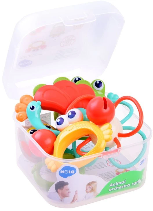Hola A set of rattles teether 5 animals ZA3679