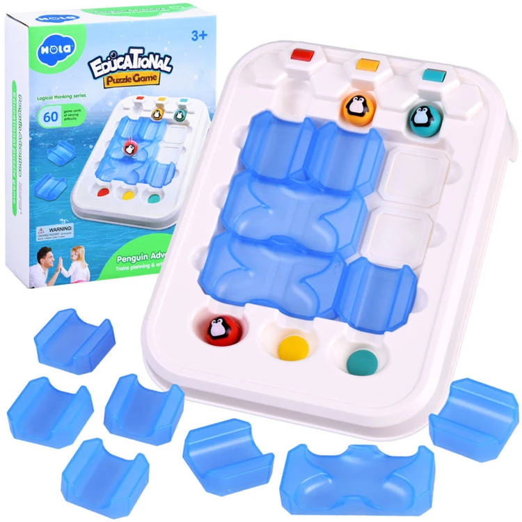 Hola Edukacinis „Penguin Adventure“ dėlionės žaidimas