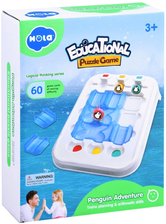 Hola Edukacinis „Penguin Adventure“ dėlionės žaidimas