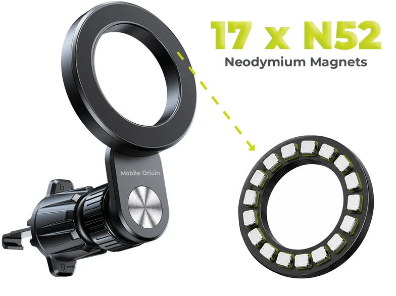 Nezatříděno Laikikliai/tvirtinimai „Mobile Origin CA31“ magnetinis automobilio laikiklis, suderinamas su „Magsafe“