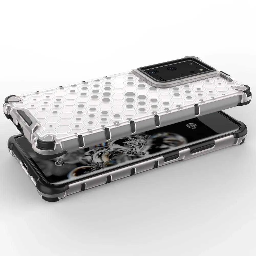 Hurtel Honeycomb dėklas skirtas Samsung Galaxy S22 Ultra, mėlynas