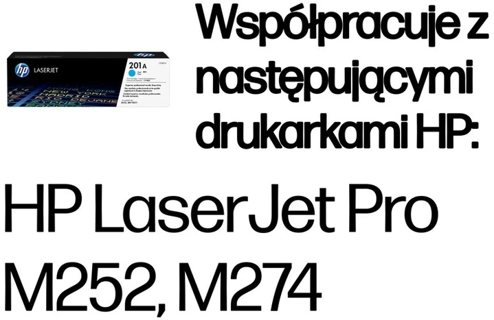 „Hewlett Packard“ (HP) „HP 201A Cyan Original LaserJet Toneris Cartridge“, 1330 puslapių, skirta HP Color LaserJet 277, Pro M252, Pro M274n