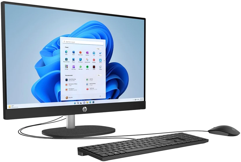 Stacionarus kompiuteris Hewlett Packard (HP) HP 24-cr0332nw AMD Ryzen™ 7 7730U 60,5 cm (23,8 colio) 1920 x 1080 pikselių „viskas viename“ asmeninis kompiuteris 16 GB DDR4-SDRAM 512 GB SSD „Windows 11 Home“ „Wi-Fi 6“ (802.11ax) Baltas