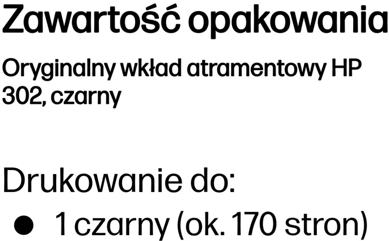 Hewlett Packard (HP) HP 302 Juodas originali rašalo kasetė