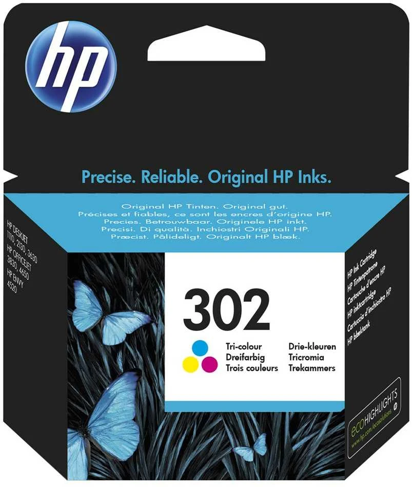 HP 302 trispalvė rašalinė