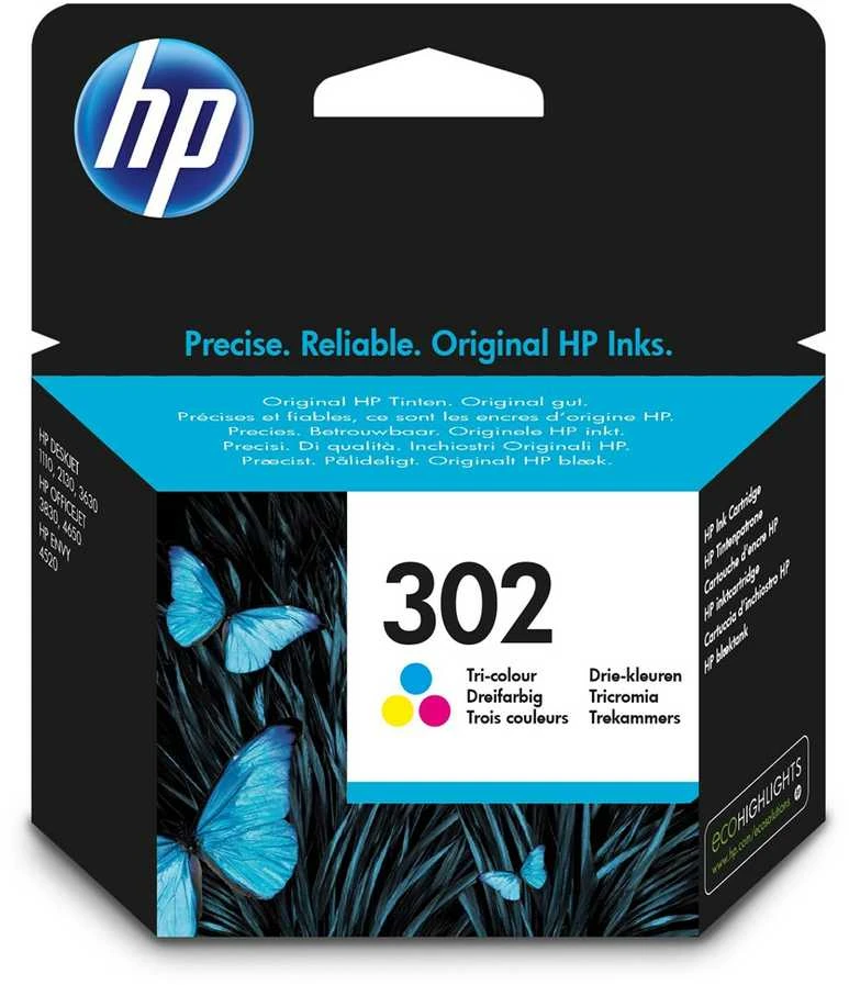 HP 302 trispalvė rašalinė
