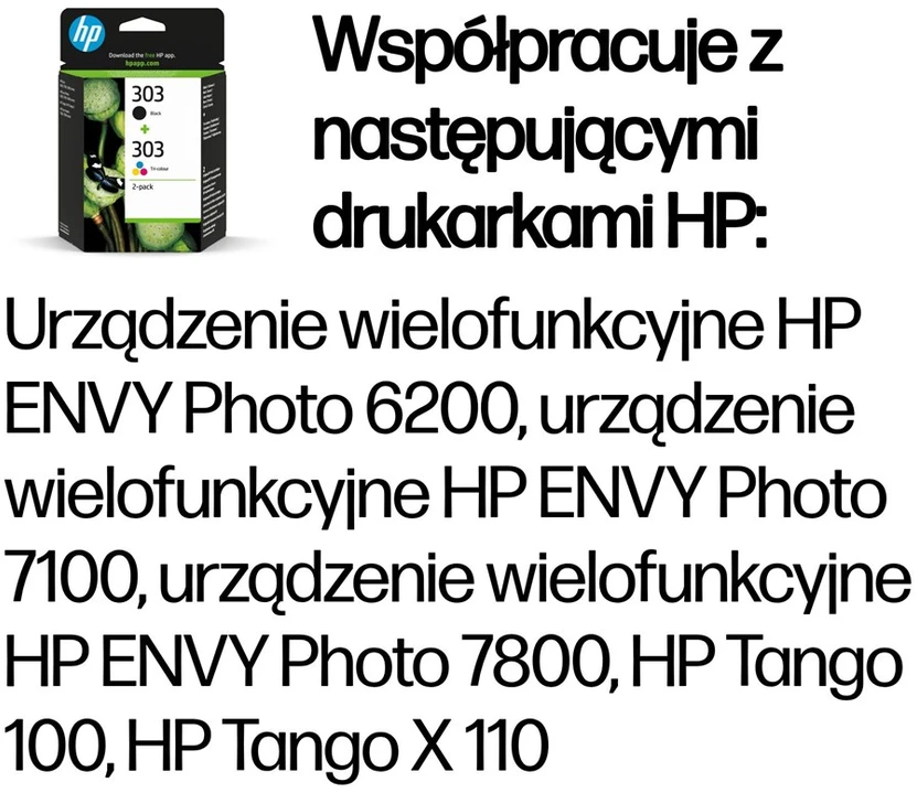 HP 303 juoda + spalva 3YM92AE