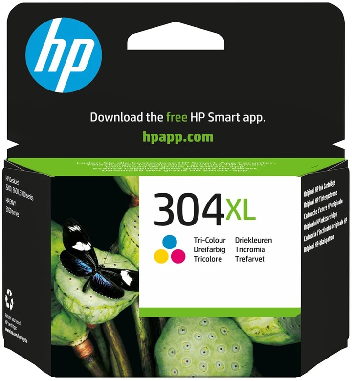 Hewlett Packard (HP) HP Nr.304 XL (N9K07AE), trispalvė kasetė