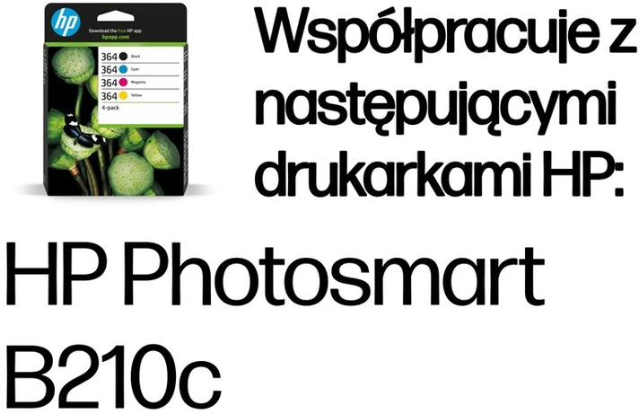 Hewlett Packard (HP) HP 364 Combo 4-Pack Juodas/Cyan/Magenta/Geltona rašalo kasetės, 250/300 puslapių, HP B8550, C5380, D5460