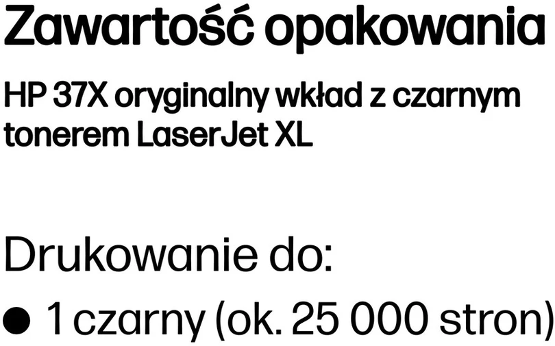 Hewlett Packard (HP) Toneris HP juoda sp. HP 37X, HP37XCF237X, 25000 psl.