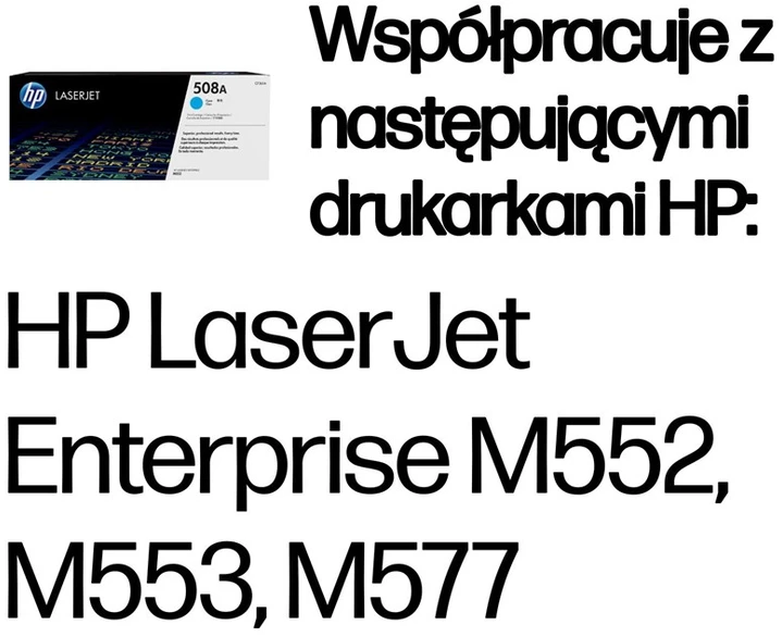 „Hewlett Packard“ (HP) „HP 508A Cyan LJ Toneris Cartridge“, CF361A