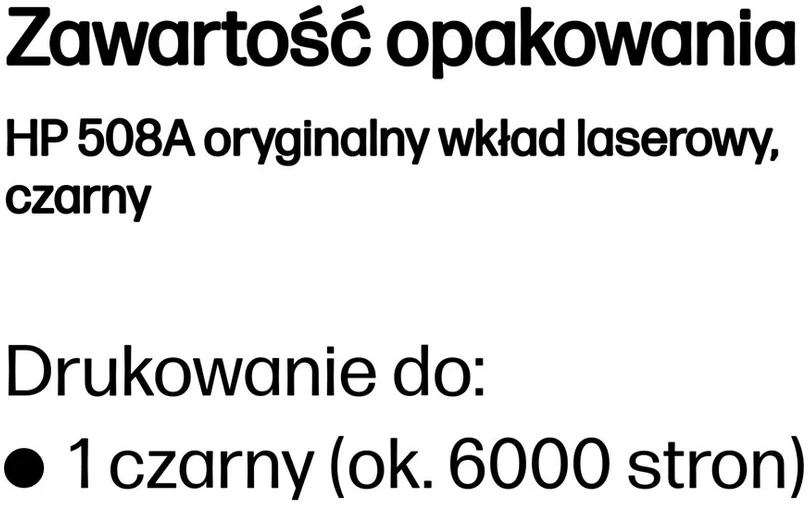 Hewlett Packard (HP) HP 508A Juodas lazerinis Toneris Cartridge, 6000 pages, for HP Color LaserJet Enterprise M552, M553