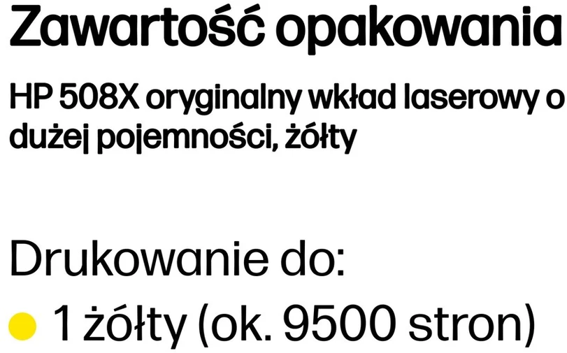 Hewlett Packard (HP) HP 508X didelio našumo Geltona LJ dažų kasetė, CF362X