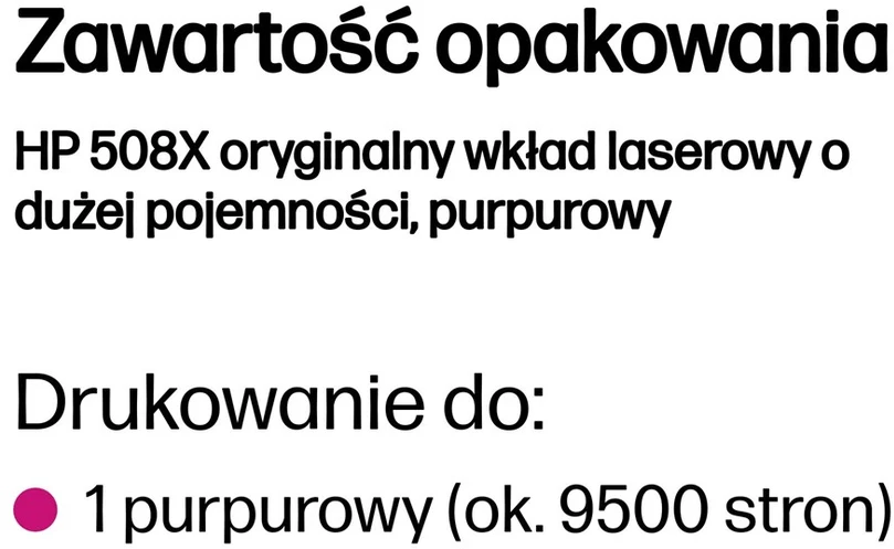 „Hewlett Packard“ (HP) „HP 508X High Yield Magenta LJ Toneris Cartridge“, CF363X