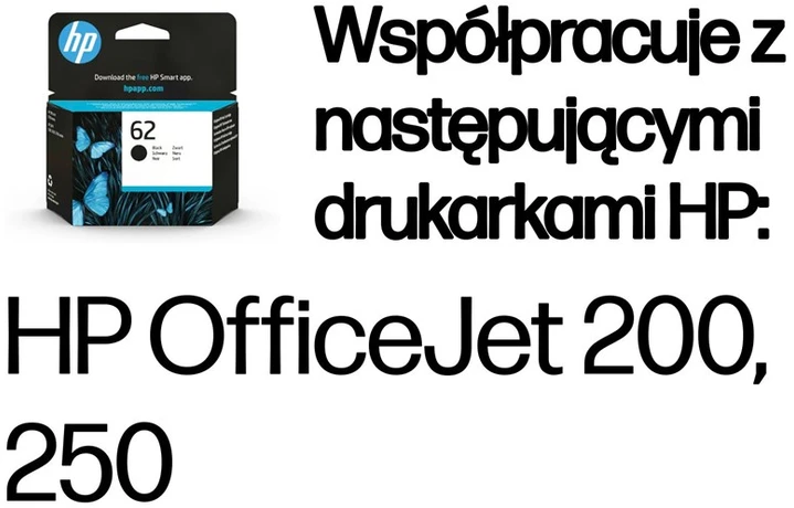 Hewlett Packard (HP) HP 62 Juodas rašalo kasetė, 200 puslapių, skirta HP ENVY 5540, 5640, 5740