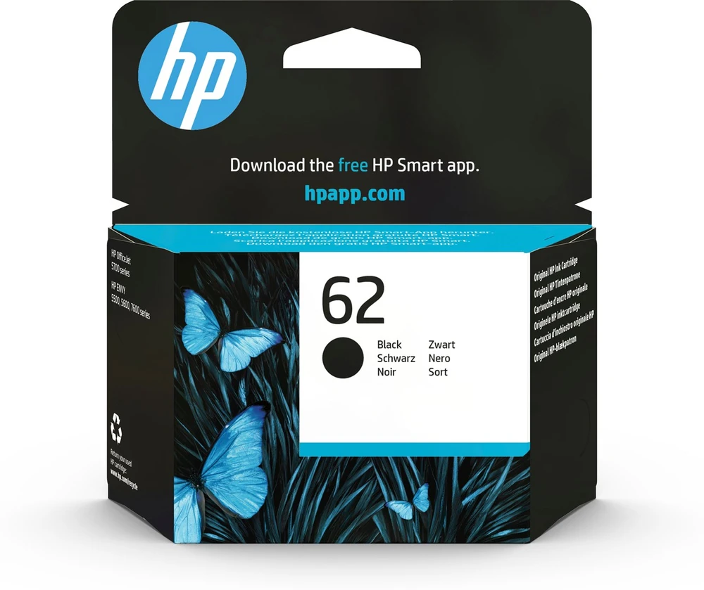 Hewlett Packard (HP) HP 62 (C2P04AE) Rašalinė kasetė, Juoda