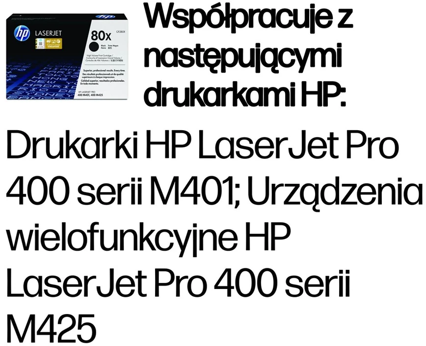 Hewlett Packard (HP) HP 80X High Yield Juodas Tonerio kasetė, 6900 puslapių, skirta LaserJet Pro 400 M425 serijai