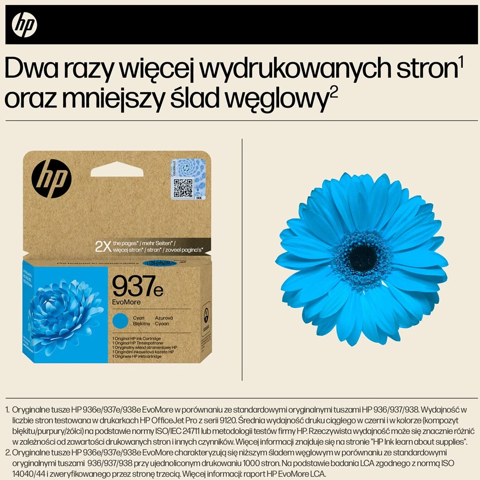 HP No. 937 mėlynas Instant Ink EVOMORE