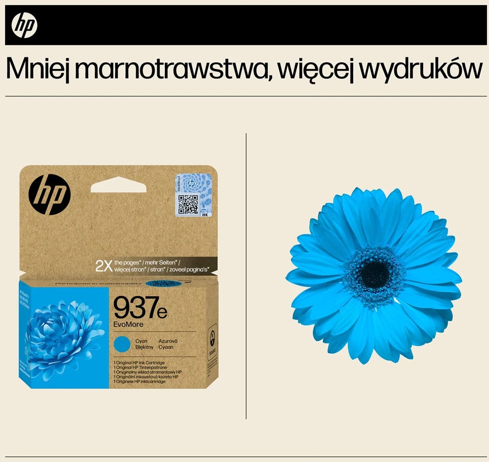 HP No. 937 mėlynas Instant Ink EVOMORE