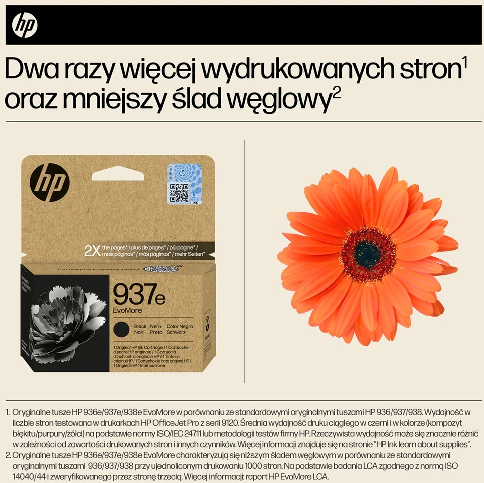 HP 937 juoda Instant Ink EVOMORE