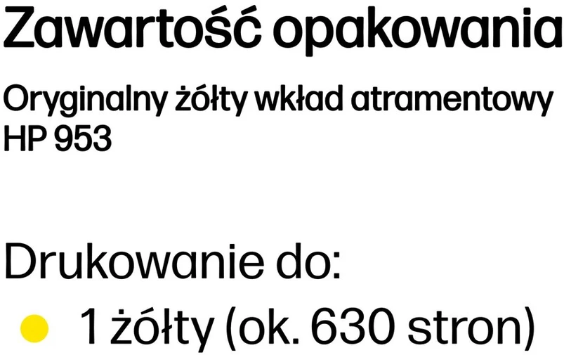 Originali Hewlett Packard (HP) HP 953 Geltona rašalo kasetė (700 puslapių)