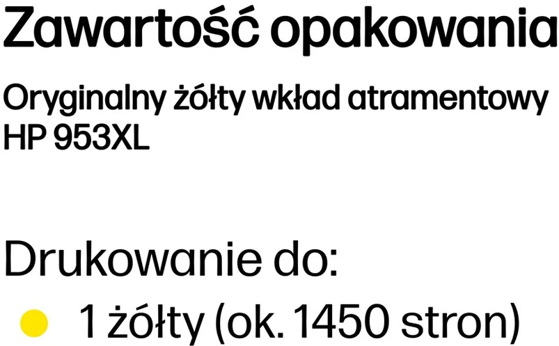 Hewlett Packard (HP) HP 953XL didelio našumo Geltona originali rašalo kasetė (1600 puslapių)