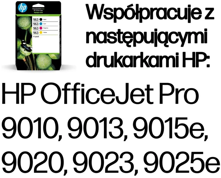 Hewlett Packard (HP) HP 963 4-pack (6ZC70AE) Rašalinių kasečių komplektas, BK/C/M/Y