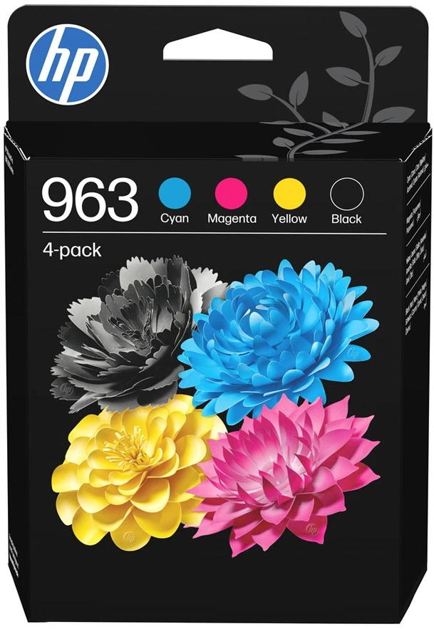 Hewlett Packard (HP) HP 963 4-pack (6ZC70AE) Rašalinių kasečių komplektas, BK/C/M/Y