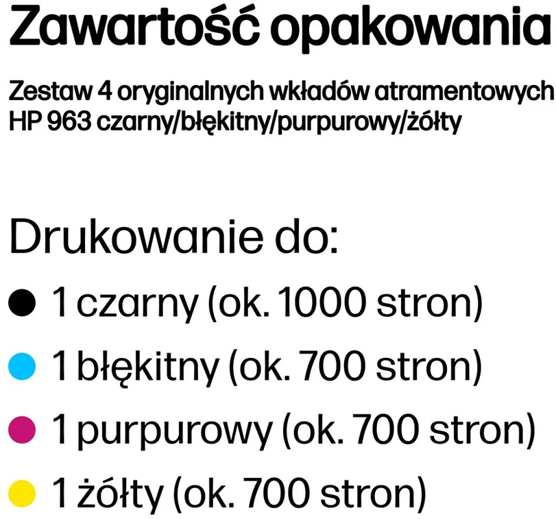 Hewlett Packard (HP) HP 963 4-pack (6ZC70AE) Rašalinių kasečių komplektas, BK/C/M/Y