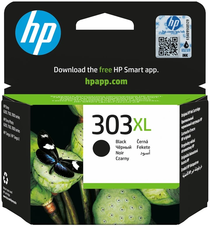 Hewlett Packard (HP) HP 303XL didelės talpos juodo rašalo kasetė, 600 puslapių, skirta HP ENVY Photo 6230, 7130, 7134, 7830 spausdintuvams