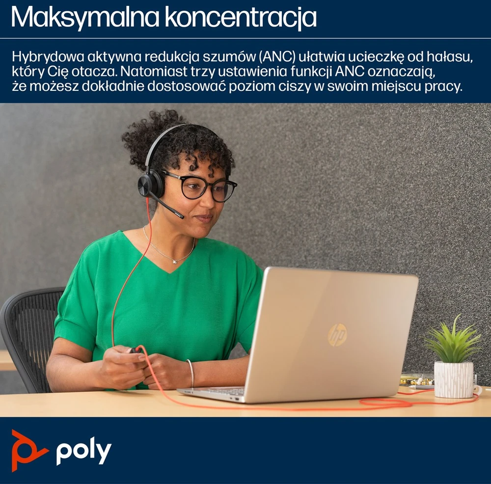 HP Poly Ausinės 8X223AA / Blackwire 8225 Juodas