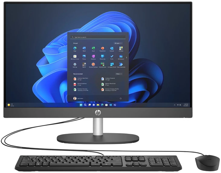 HP ProOne 245 G10 AiO Ryzen 7 77730U 23.8″FHD IPS 250nits AG 16GB DDR4 3200 SSD512 Radeon Vega 8 Kb+Mouse Cam 5Mpx + IR W11Pro Juodas 3Y OnSite