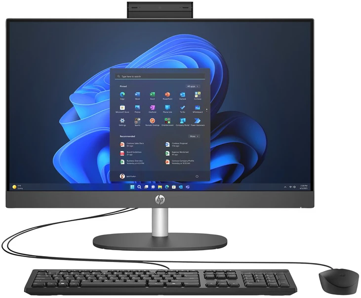 HP ProOne 245 G10 AiO Ryzen 7 77730U 23.8″FHD IPS 250nits AG 16GB DDR4 3200 SSD512 Radeon Vega 8 Kb+Mouse Cam 5Mpx + IR W11Pro Baltas 3Y OnSite