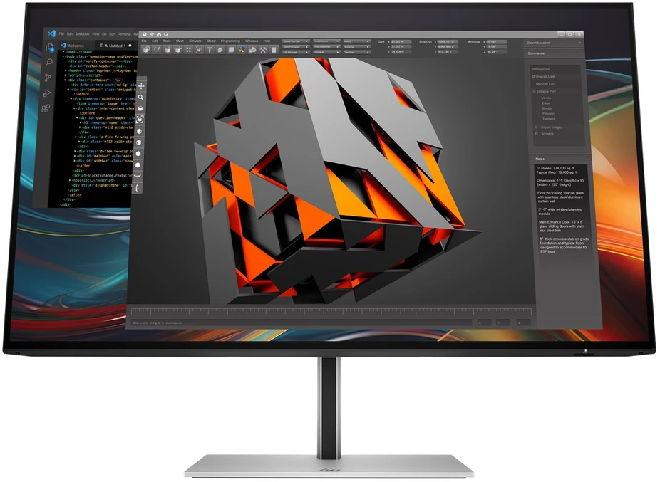 Hewlett Packard (HP) HP 724pf Series 7 Pro FHD monitorius – 23,8 colių 1920x1080 FHD 300 nitų 100 Hz AG, IPS, HDMI/DisplayPort Daisy-Chain, 4x USB-A, reguliuojamas aukštis / pakreipimas / pasukamas / sukamas, Z24 metai (pakeisti 3)