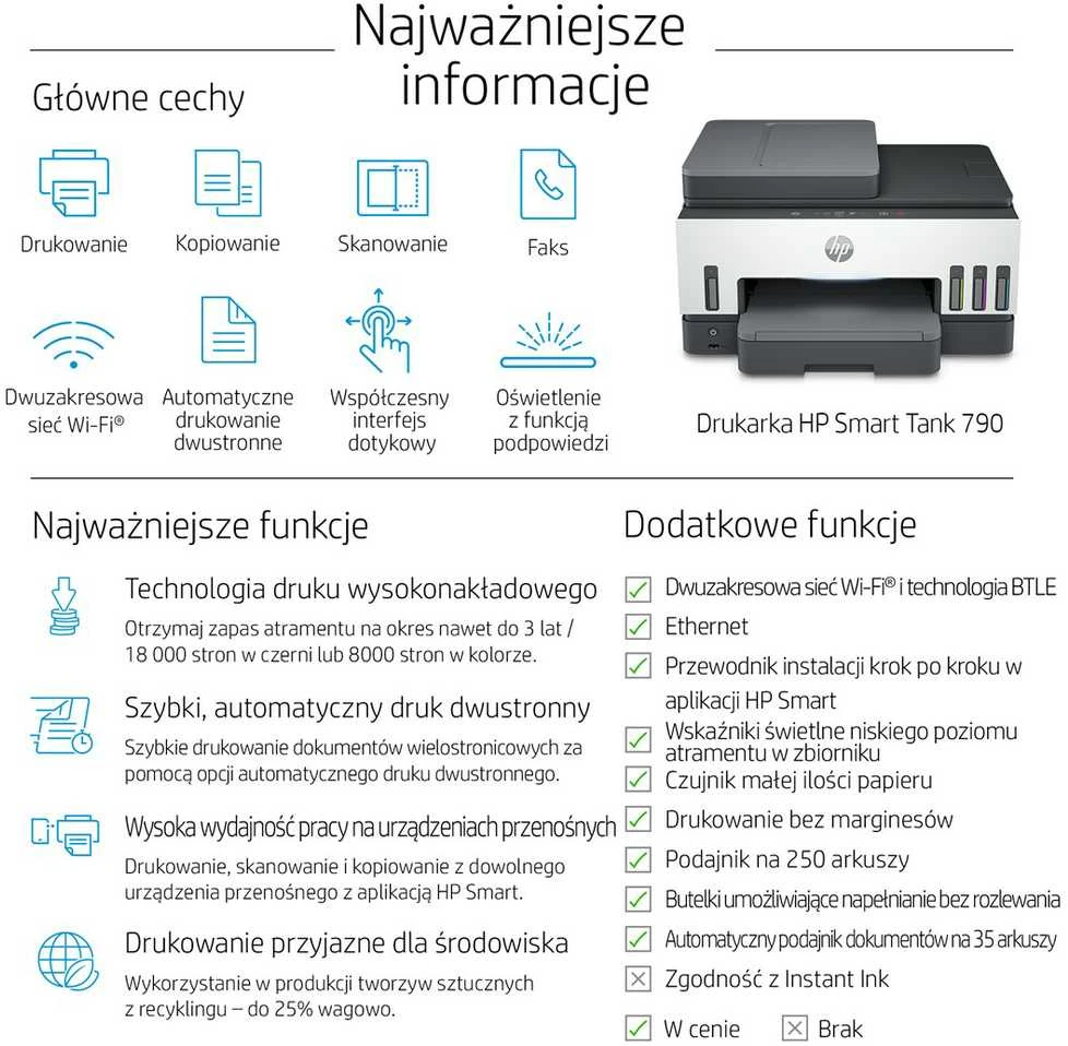 Spausdintuvas Hewlett Packard (HP) HP Smart Tank 790
