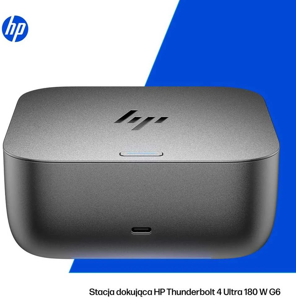 HP Thunderbolt 4 Ultra Dock G6 180W - 5x USB-A, 2x USB-C, 1x USB-C Thunderbolt 4, 2x DisplayPort, 1x HDMI, 1x RJ-45, Meteor Sidabrinis, 3 metai
