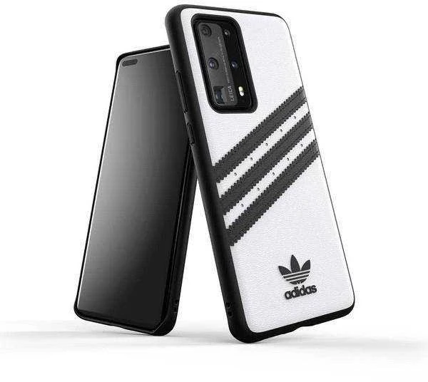 Dėklas Adidas OR Moulded PU SS20 Huawei P40 juodos spalvos baltas 39061